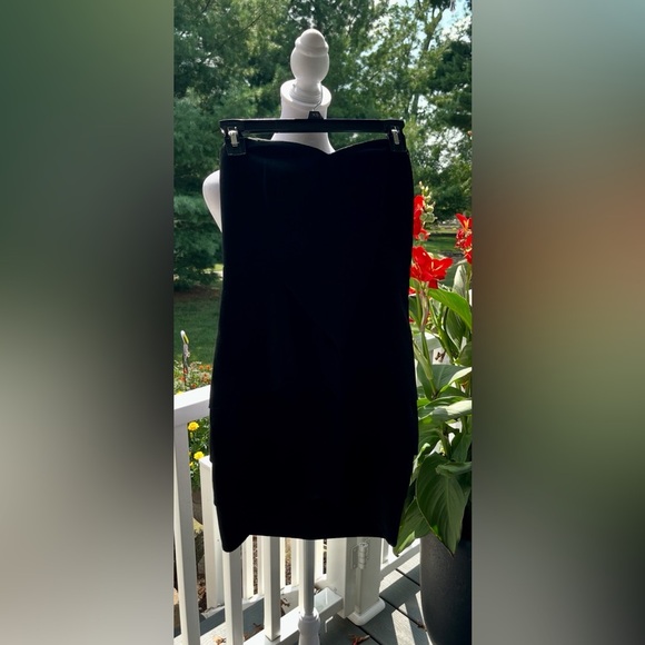 Club Monaco Black Strapless Tiered Ruffle Cocktail Dress - Size 0 - Picture 1 of 6